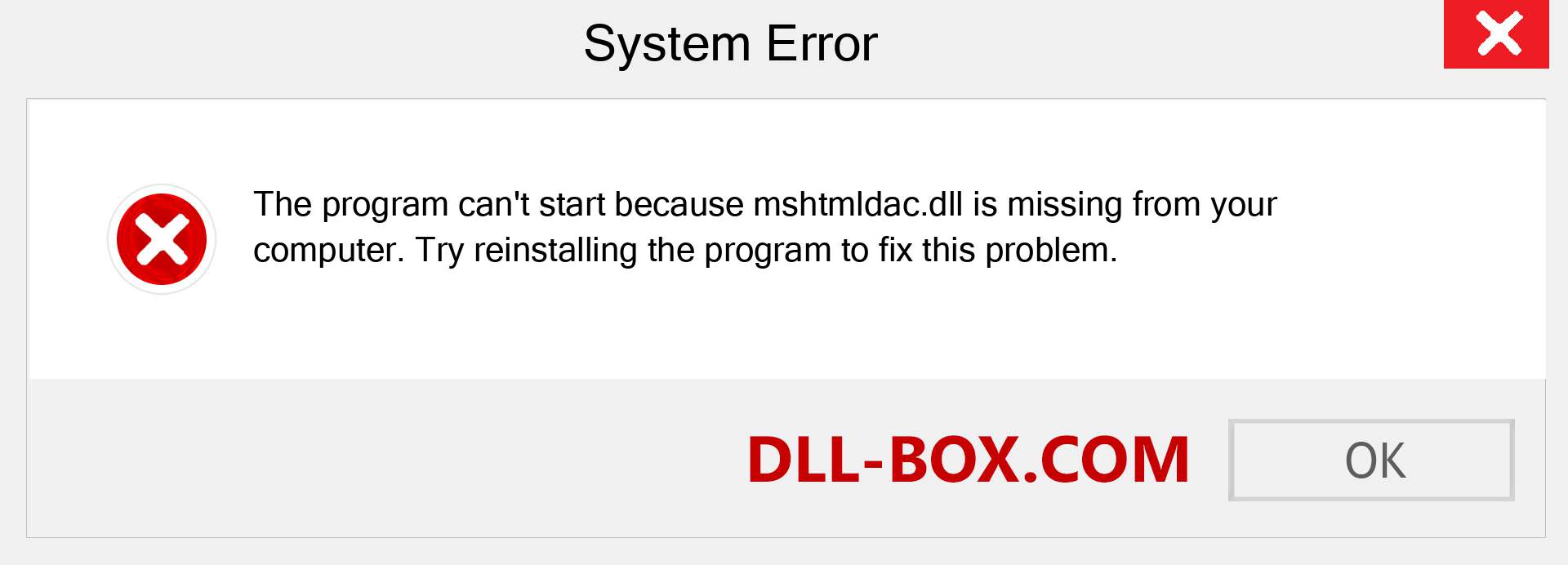  mshtmldac.dll file is missing?. Download for Windows 7, 8, 10 - Fix  mshtmldac dll Missing Error on Windows, photos, images