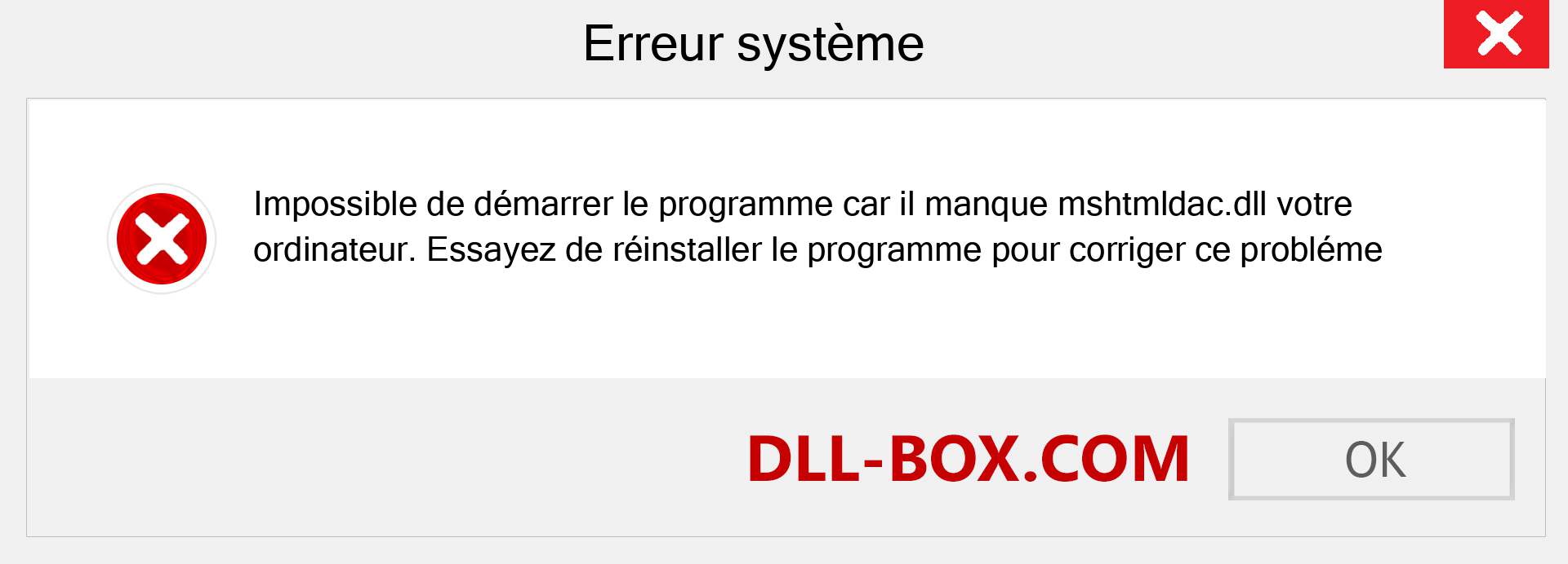 Le fichier mshtmldac.dll est manquant ?. Télécharger pour Windows 7, 8, 10 - Correction de l'erreur manquante mshtmldac dll sur Windows, photos, images